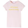 vidaXL Tricou pentru copii, roz pal, 140