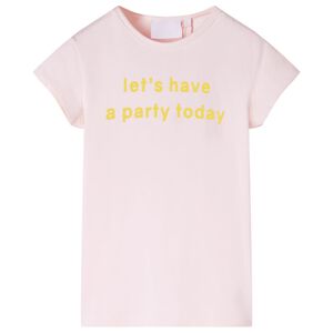 vidaXL Tricou pentru copii, roz pal, 140