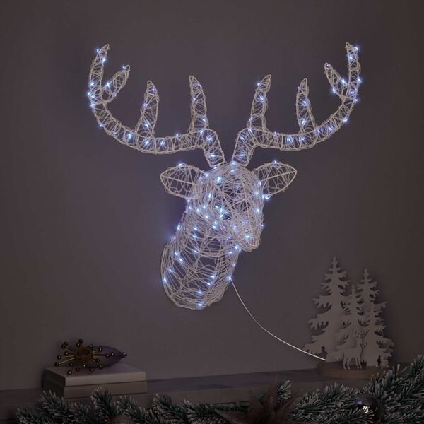 vidaXL Cap de ren cu 140 LED Alb rece 68 x 36.5 x 62.5 cm Acril