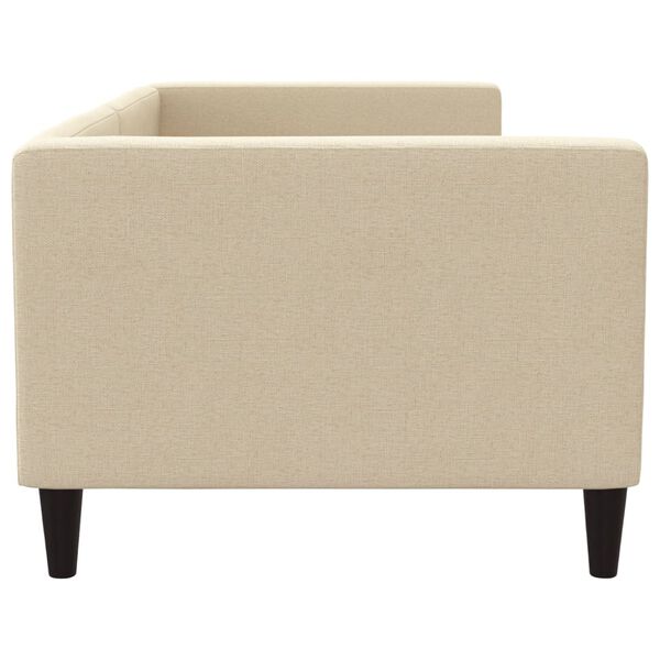 vidaXL Pat de zi, crem, 80x200 cm, material textil