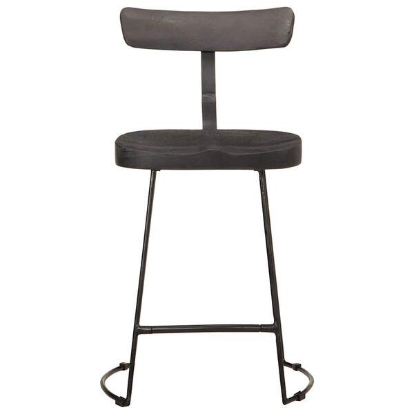 vidaXL Scaune de bar 2 buc Negru 49x43x79 cm Lemn masiv Mango