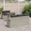 vidaXL Set de canapele pentru grădină 6 pcs Gri deschis Rattan poli