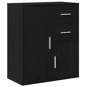 vidaXL Bufet cu sertar Stejar Negru 60 x 31 x 70 cm Lemn compozit
