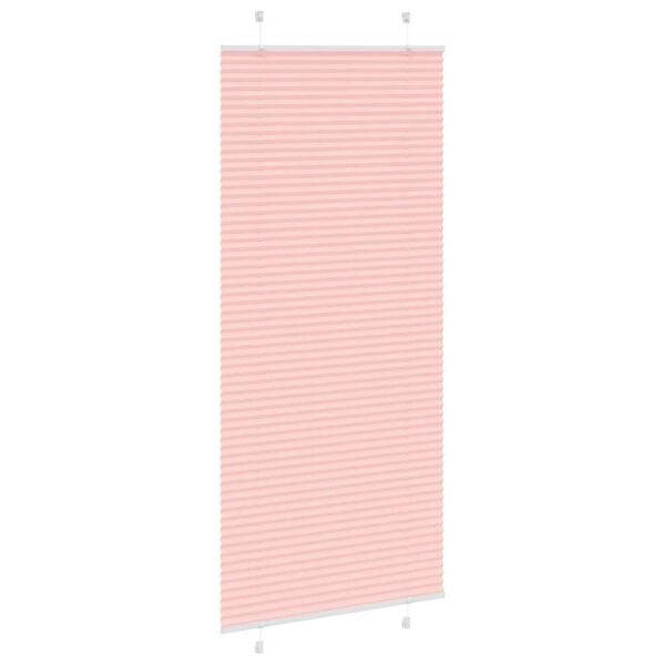 vidaXL Jaluzea plisată roz 95x200 cm Lățime țesătură 94,4cm poliester
