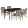 vidaXL Set mobilier pentru grădină, 5 piese, cu perne, bej, poliratan