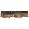 vidaXL Set de canapele de exterior 8 buc. Natural și Antracit