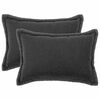 vidaXL Husă pentru pernă 2 buc. HOUTEN Gri &icirc;nchis 30 x 50 cm Boucl&eacute;