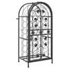 vidaXL Suport sticle vin 33 de sticle, negru 45x36x100 cm fier forjat