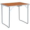 vidaXL Masă de camping pliabilă cu cadru metalic, 80 x 60 cm