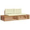 vidaXL 2 buc. Set de canapele de exterior Natural și Crem