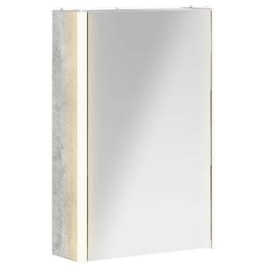 vidaXL Dulap cu oglindă pentru baie Gri din beton 33 x 11,5 x 50 cm