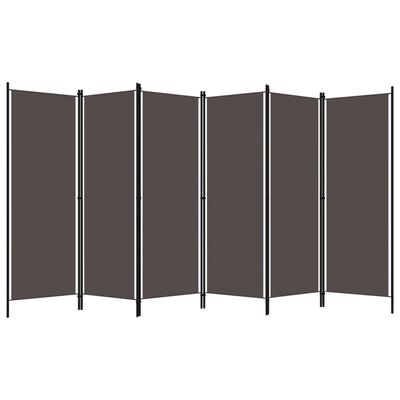 vidaXL Paravan de cameră cu 6 panouri, antracit, 300 x 180 cm