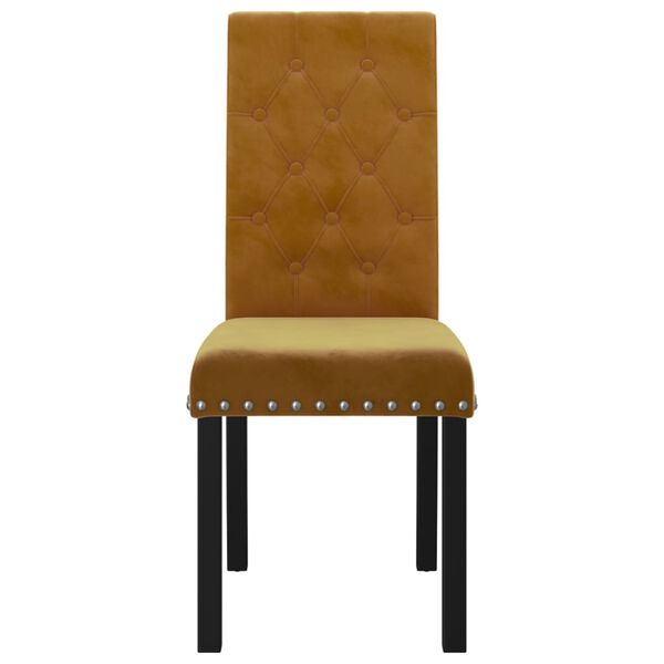 vidaXL Scaune de sufragerie, 6 buc., maro, catifea