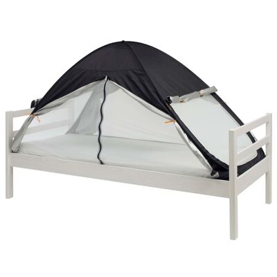 DERYAN Cort pop-up de pat cu plasă anti-țânțari negru 200x90x110 cm