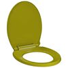 vidaXL Capac WC cu &icirc;nchidere silențioasă, verde, oval