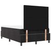 vidaXL Pat cu arcuri cu saltea cu headboard Negru 120 x 190 cm Catifea