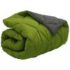 vidaXL Duvet de iarnă Verde și Antracit 220 x 135 cm Microfibră