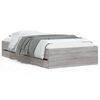 vidaXL Cadru de pat cu sertare gri sonoma 90x190 cm lemn prelucrat