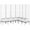 vidaXL Jardinieră de grădină cu spalier, alb, 160x120x142 cm PP