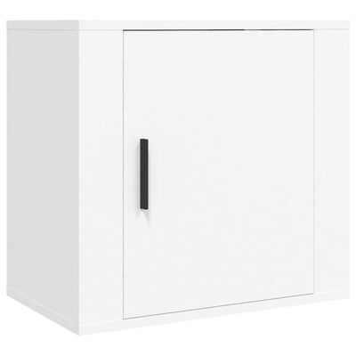 vidaXL Noptieră de perete, alb, 50x30x47 cm