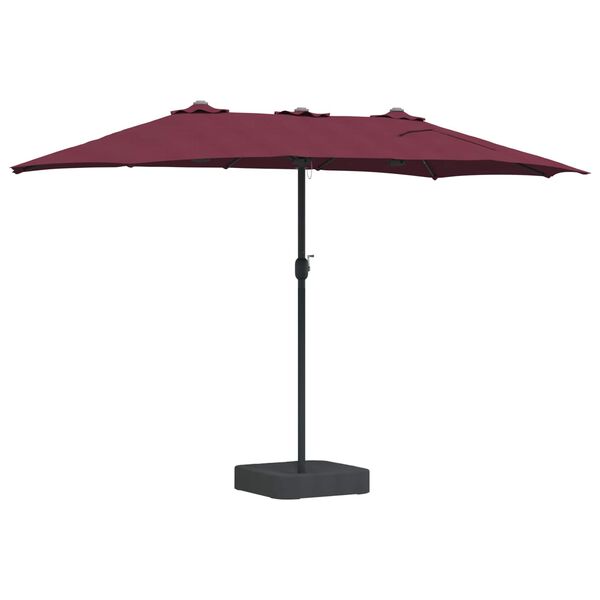 vidaXL Parasol de Grădină Roșu Bordeaux 385 x 209 x 244 cm Poliester