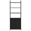 vidaXL Dulap pentru cărți Stejar Negru 60 x 24 x 161 cm Lemn compozit