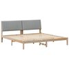 vidaXL Cadru de pat cu headboard Maro 200 x 200 cm Lemn de pin masiv