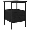 vidaXL Dulap de noapte Stejar Negru 34 x 36 x 50 cm Lemn prelucrat