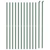 vidaXL Gard plasă de sârmă cu bordură, verde, 1,6x25 m