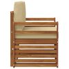 vidaXL Set de canapele de exterior cu pernă natural 75,5 x 63 x 73 cm