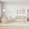 vidaXL Canapea 2 pcs Crem 182 x 80 x 82 cm țesătură