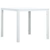 vidaXL Măsuță de cafea, alb, 78x78x74 cm, HDPE, aspect lemn