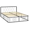 vidaXL Cadru de pat, negru, 140 x 200 cm, metal