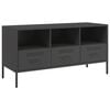 vidaXL Dulap TV, negru, 100,5x39x50,5 cm, oțel