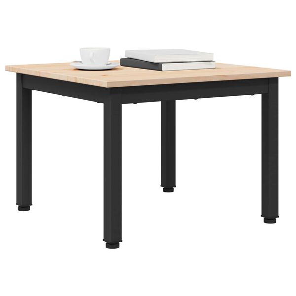 vidaXL Masă de cafea natural 50 x 50 x 36 cm Lemn de pin masiv