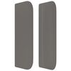 vidaXL Tăblie de pat cu aripioare gri 163x16x78/88 cm piele ecologică