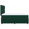 vidaXL Pat box spring cu saltea, verde &icirc;nchis, 160x200 cm, catifea