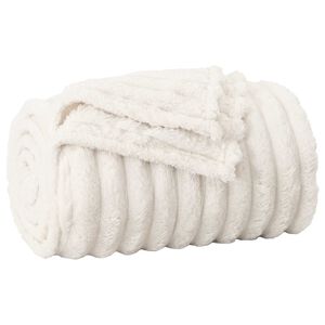 vidaXL Pătură Crem 240 x 220 cm 1.37 kg Molton