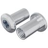 vidaXL Bucșa cu Blocare 2 buc. Nichel M6 x 25 mm Oțel