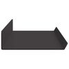 vidaXL Raft suspendat Pe perete 4 pcs Negru 60 x 8,5 x 2,5 cm Oțel