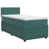 vidaXL Pat boxspring cu saltea Verde &icirc;nchis 90 x 190 cm Catifea