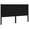 vidaXL Tăblie de pat, negru, 125,5x4x100 cm, lemn masiv de pin