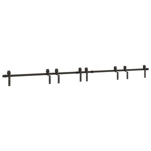 vidaXL Set feronerie pentru uși glisante, negru, 366 cm, oțel