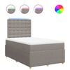 vidaXL Pat box spring cu saltea, taupe, 120x190 cm material textil