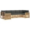vidaXL Set de canapele de exterior 7 pcs Alb și antracit