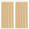 vidaXL Perdele Voile cu Bucle 2 buc Nisip 140x245 cm