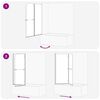 vidaXL Încărcare duș Manual Negru 95 x 140 cm Sticlă ESG și aluminiu