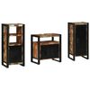 vidaXL Set de mobilier pentru baie 3 buc. Multicolor și negru