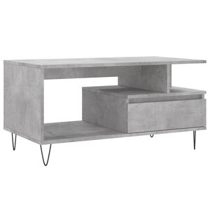 vidaXL Măsuță de cafea, gri beton, 90x49x45 cm, lemn prelucrat