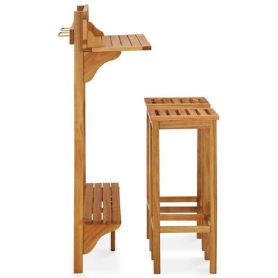 vidaXL Set mobilier bar de balcon, 3 piese, lemn masiv de acacia